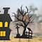 Glitzhome® 2ft. Halloween Metal Silhouette Haunted House and Ghost Tree Yard Stake Set